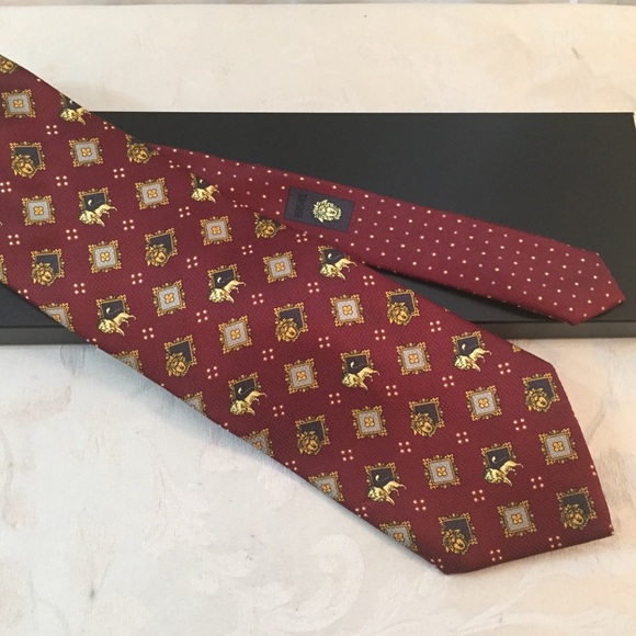 SOLD!!! Versace Medusa Silk Necktie - Picture 2 of 8