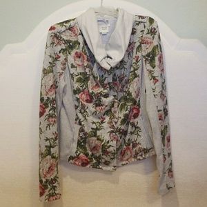 Anthropologie floral cotton jacket