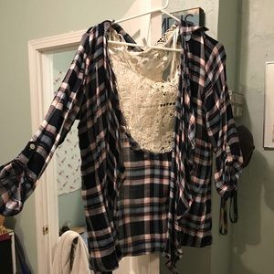 Plaid cardigan