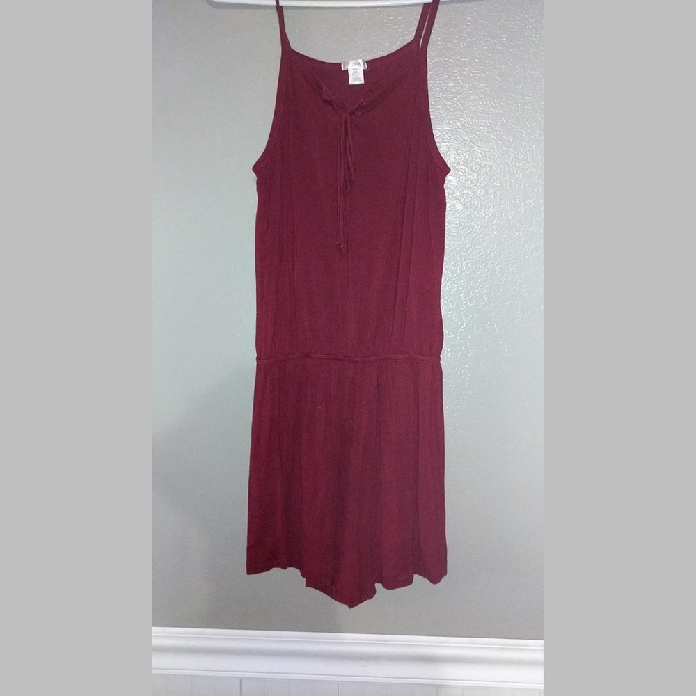Dark Red Romper