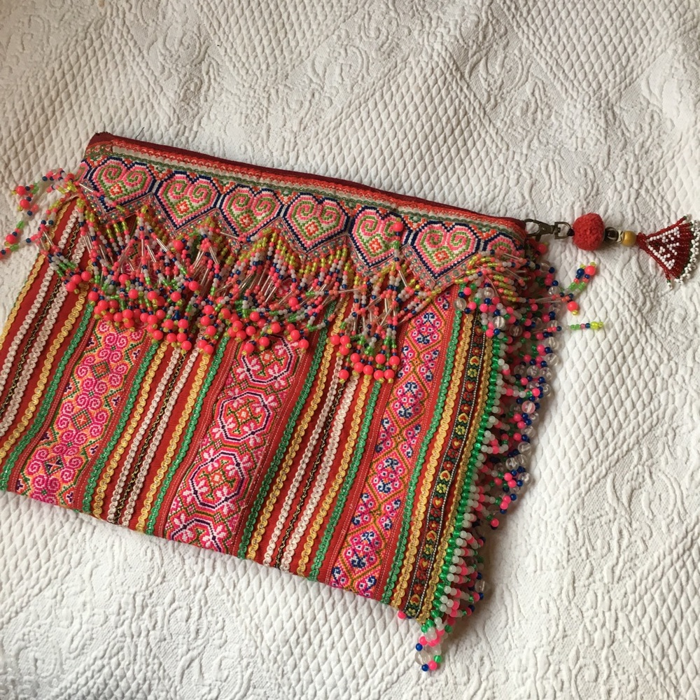 ❗️SOLD❗️Hmong Tribal Beaded Statement Clutch