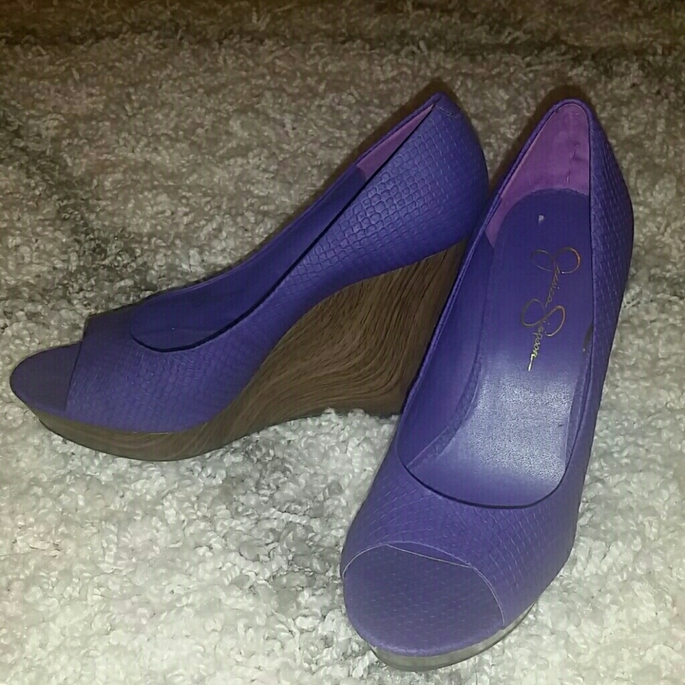 Purple Jessica Simpson Wedge Heels