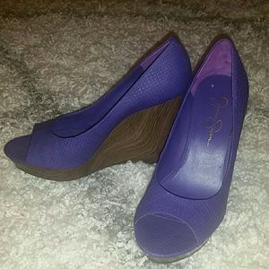 Purple Jessica Simpson Wedge Heels