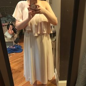 Paper crown blush bridesmaid dress- NWT