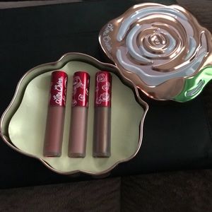 Brand new lime crime champagne tin mini lip kit