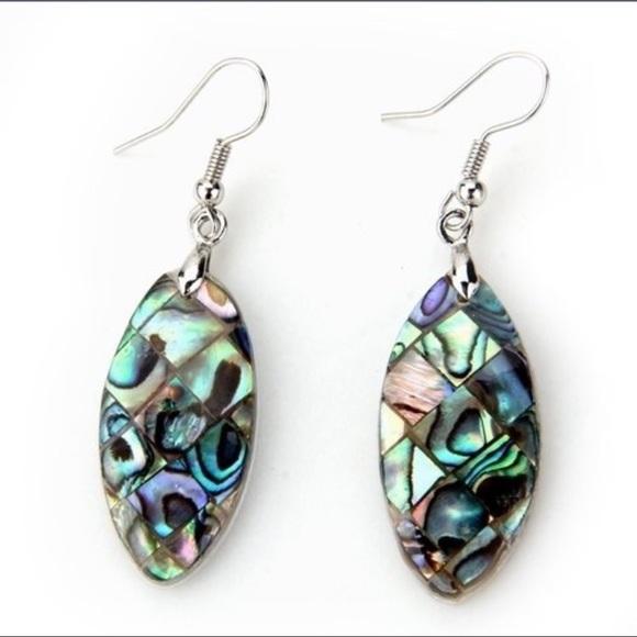 NEW Natural Abalone Shell Necklace & Earrings Set - Picture 5 of 8