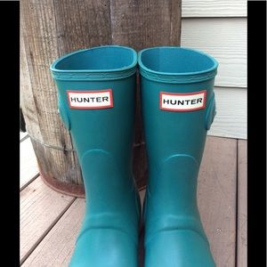 teal hunter boots