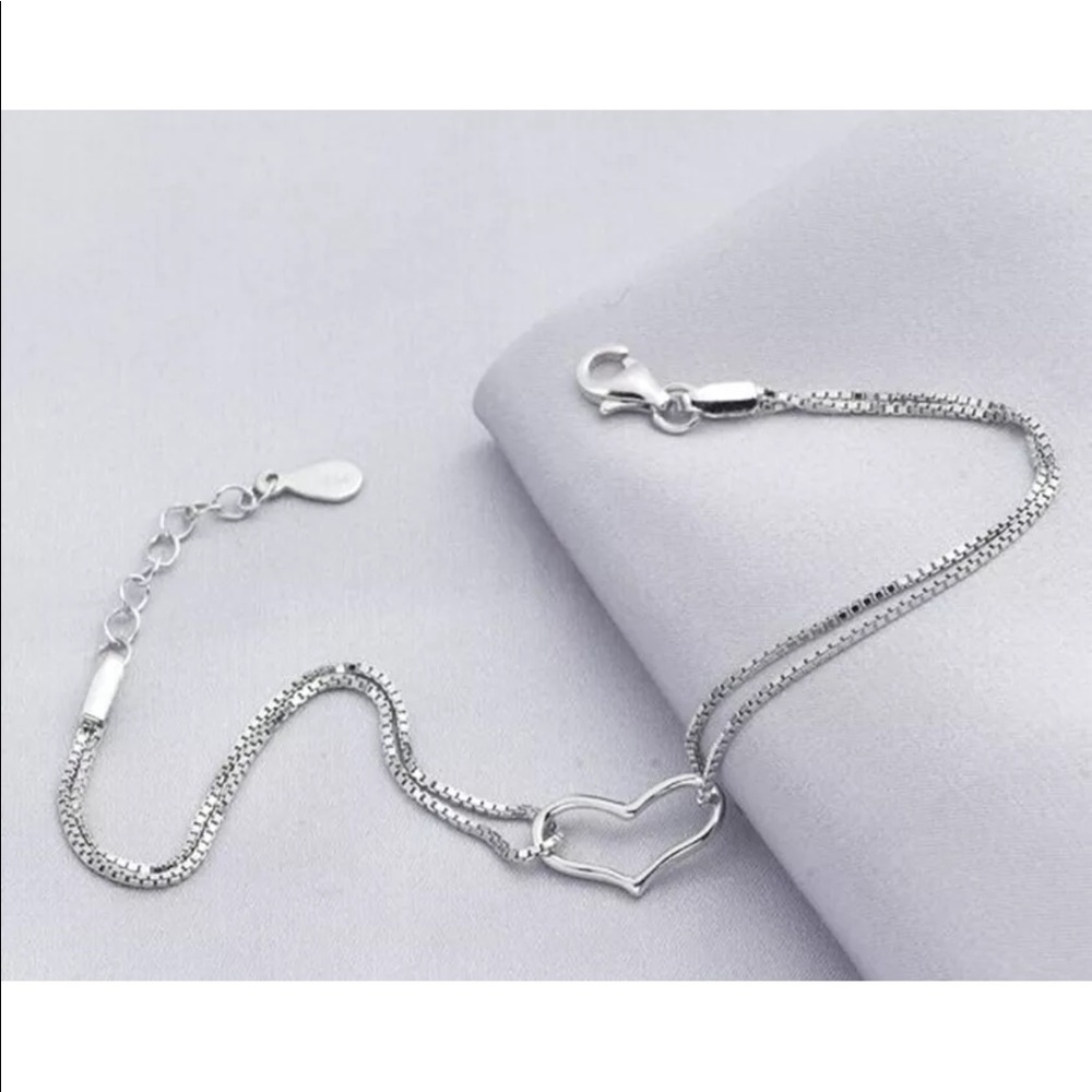 ❤️❤️❤️ Silver Heart Bracelet ❤️❤️❤️