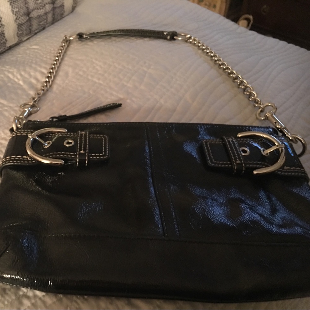 Vintage coach clutch patent leather