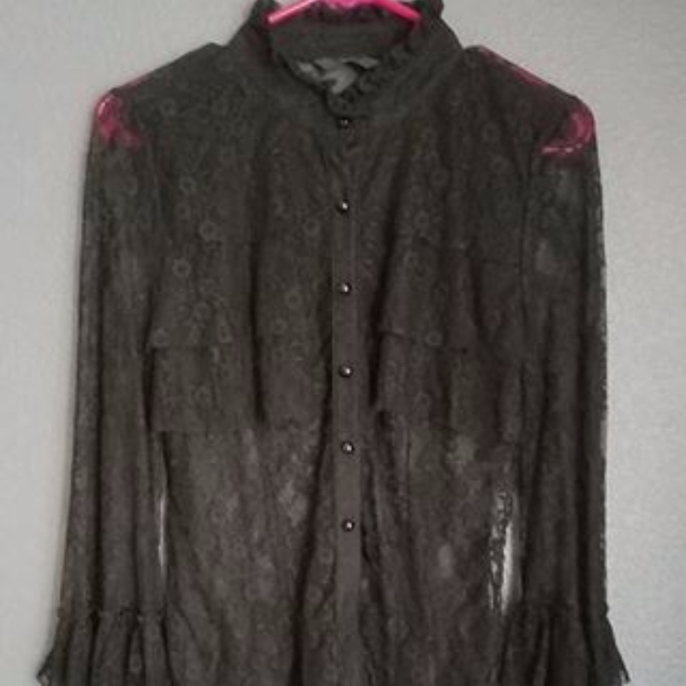 Beautiful button down lace blouse. Like new