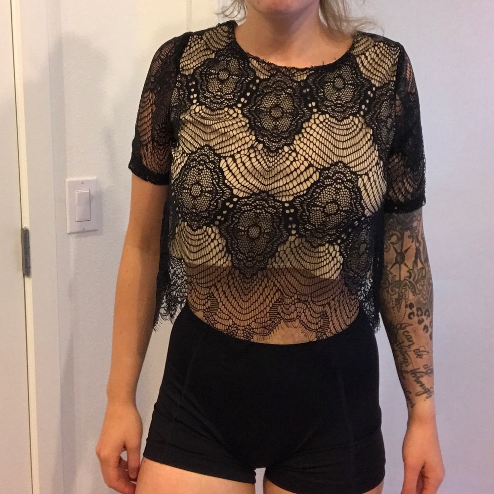 Lace crop top