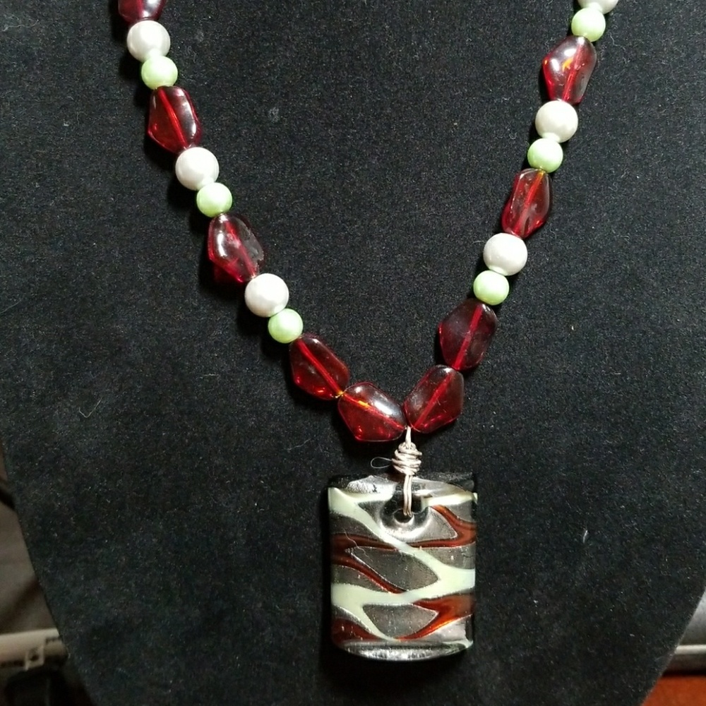 Wire Wrapped Pendant Necklace