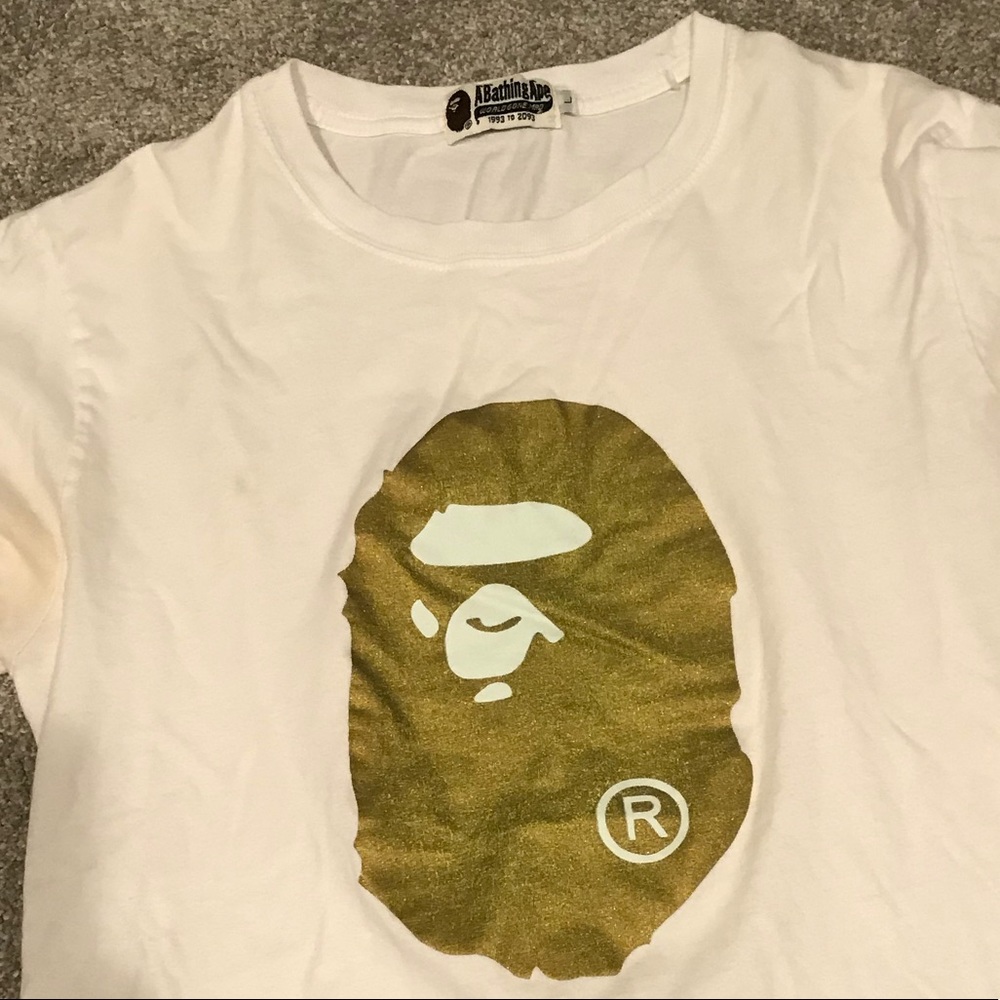 Mens Bape Gold T-Shirt