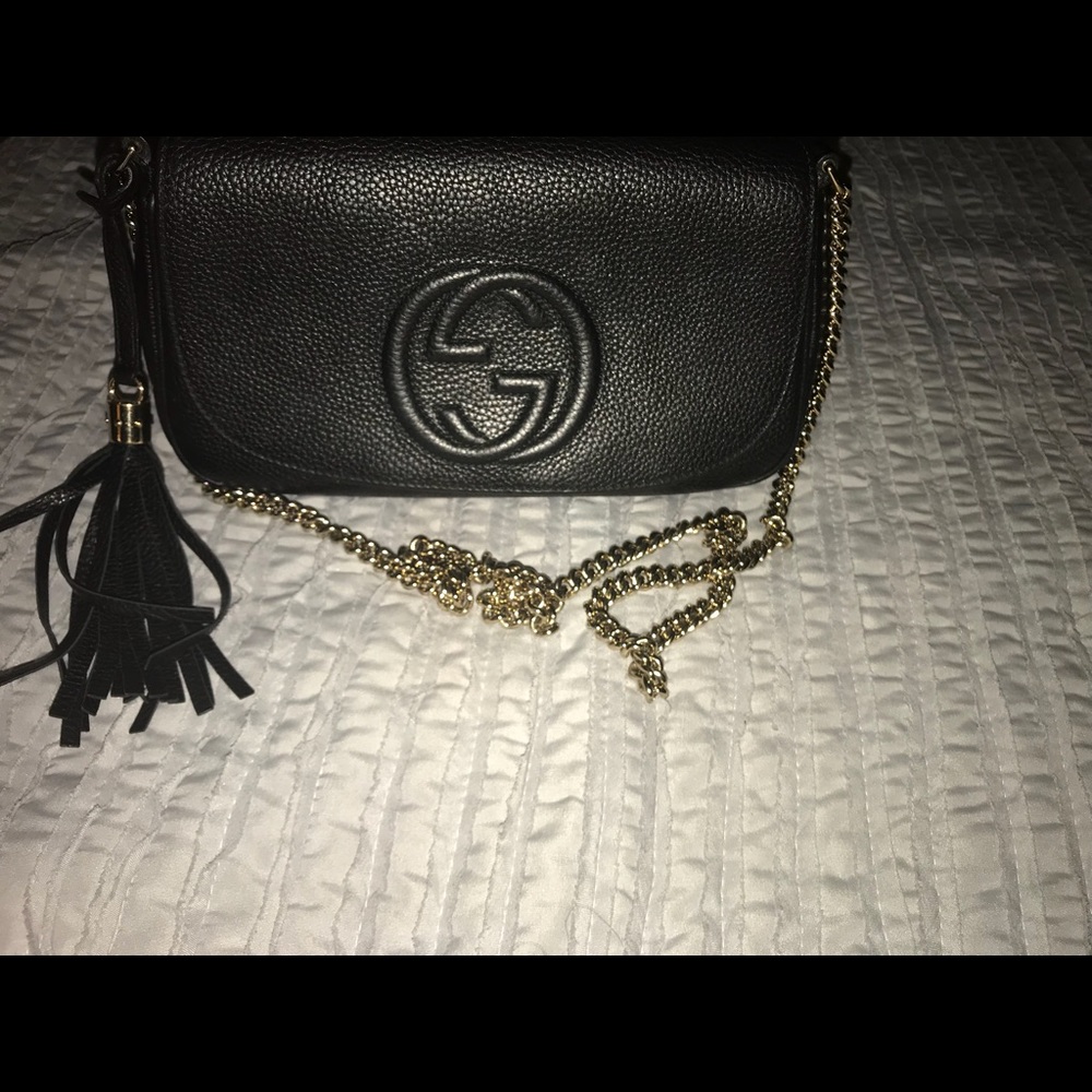 Black Gucci Soho Shoulder Purse
