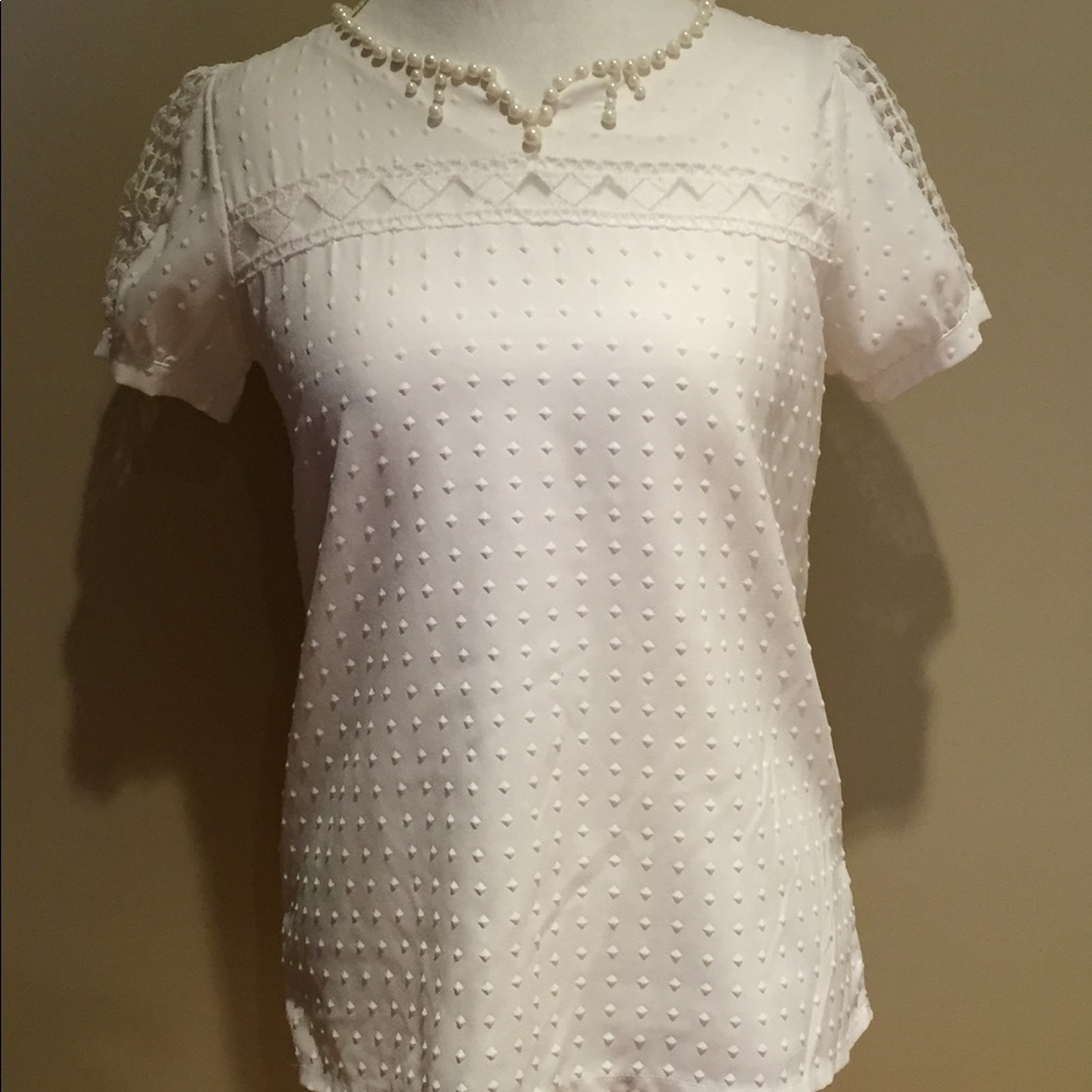 CUTE and classy white top