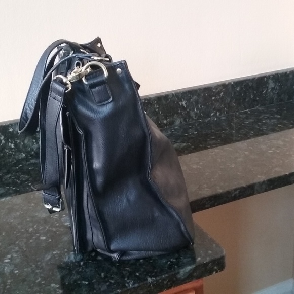 Steve Madden Large Leather Shoulder Satchel - Picture 3 of 15