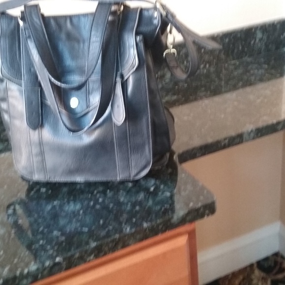 Steve Madden Large Leather Shoulder Satchel - Picture 2 of 15