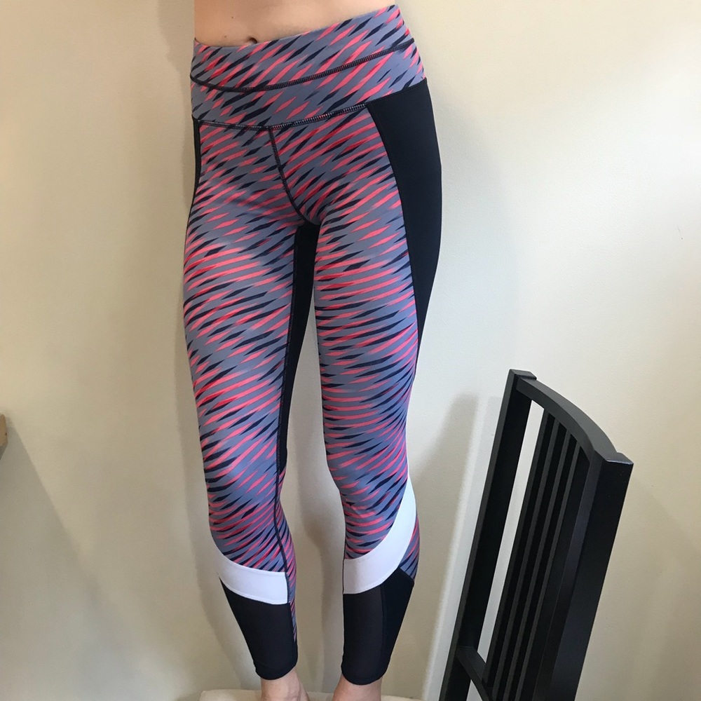ATHLETA - Pink and Grey Athletic Tights