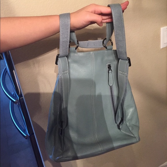 Blue backpack coverable into hand bag style - Picture 4 of 8