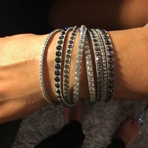 Swarovski grey wrap bracelet