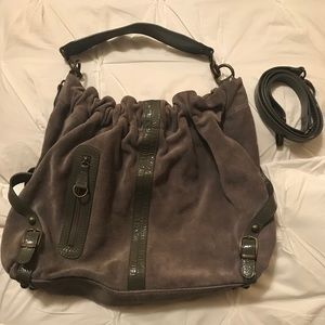 Anthropologie Bica Cheia Suede Shoulder Bag