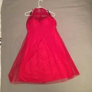 Red chiffon bridesmaid dress 💃🏼