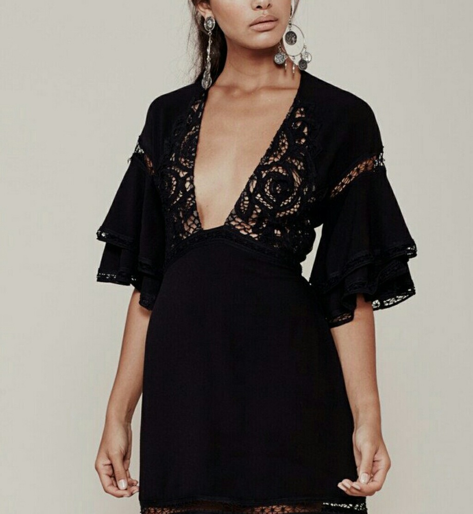 For Love and Lemons CARMINE Mini Dress S