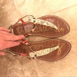 Snake and leopard print flats