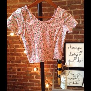 American Apparel Floral Crop Top
