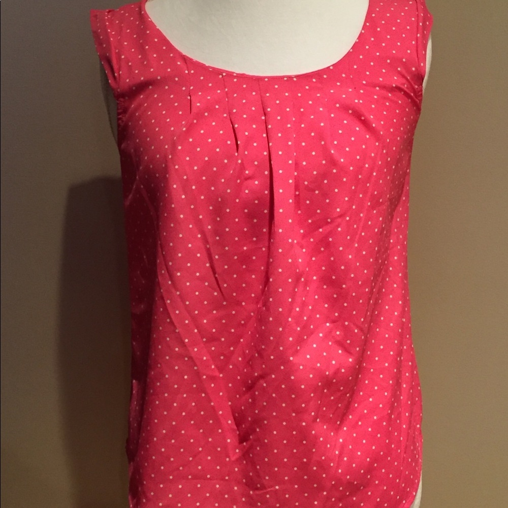 Cute pink and white polka dot top