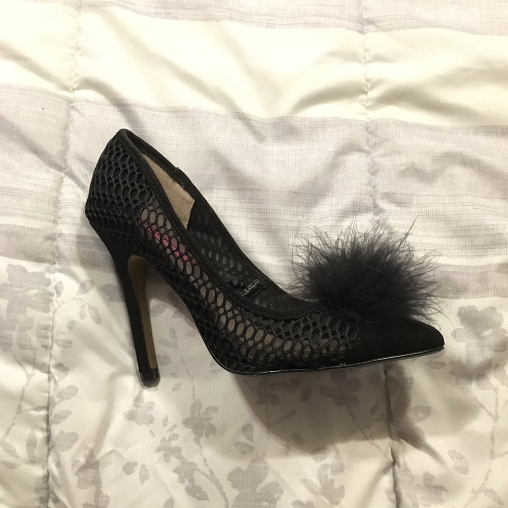 Betsy Johnson feather heels.