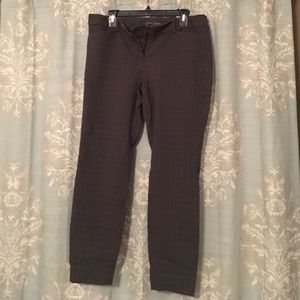 Plaid skinny dress pants