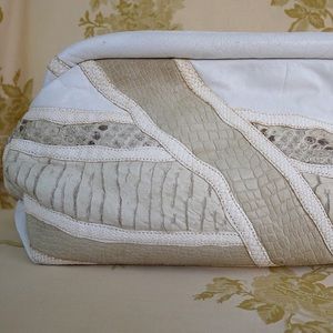 Vintage Leather Patchwork Clutch