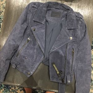 BlankNYC Suede Jacket size XS Slate Blue NWT