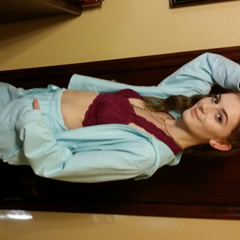 2 jog outfits  Baby blue & coral orange sweatsuit