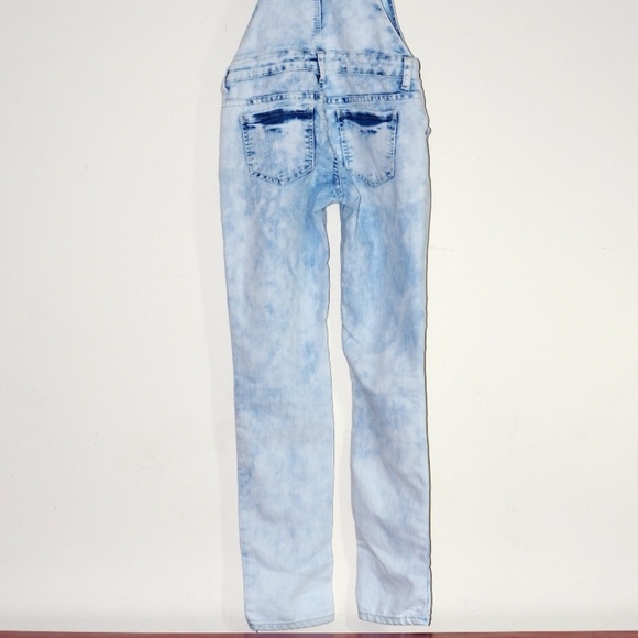 RUE21 Ripped Jeans Bib Overalls Denim Jumpsuit 3/4 - Picture 6 of 8