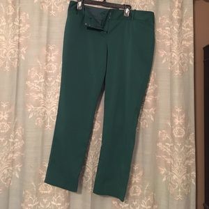 Emerald skinny dress pants