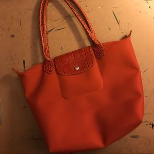 Longchamp with croco detail