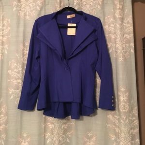 Double lapel peplum blazer