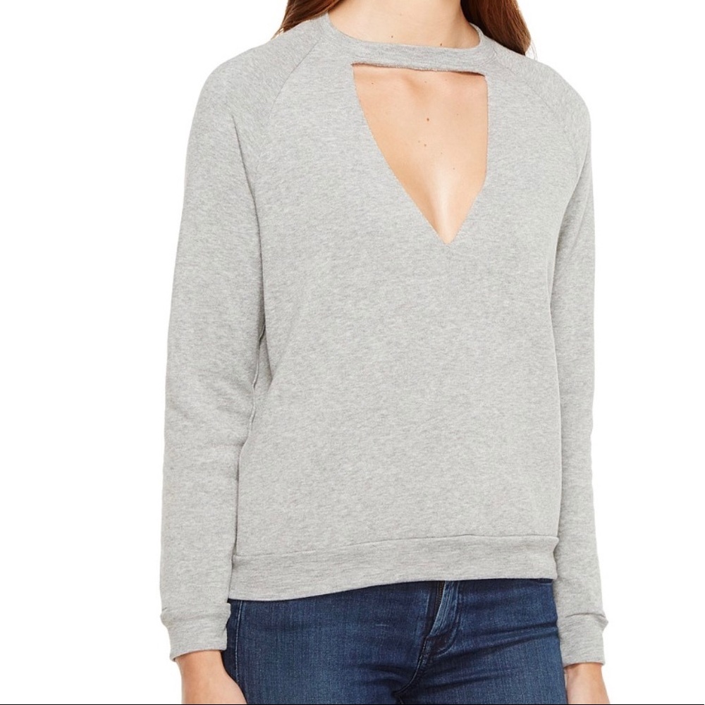NWT Project Social T Grey Cutout Sweatshirt