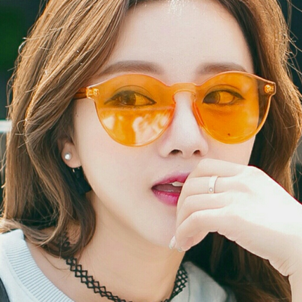 New Transparent Colorful Sunglasses