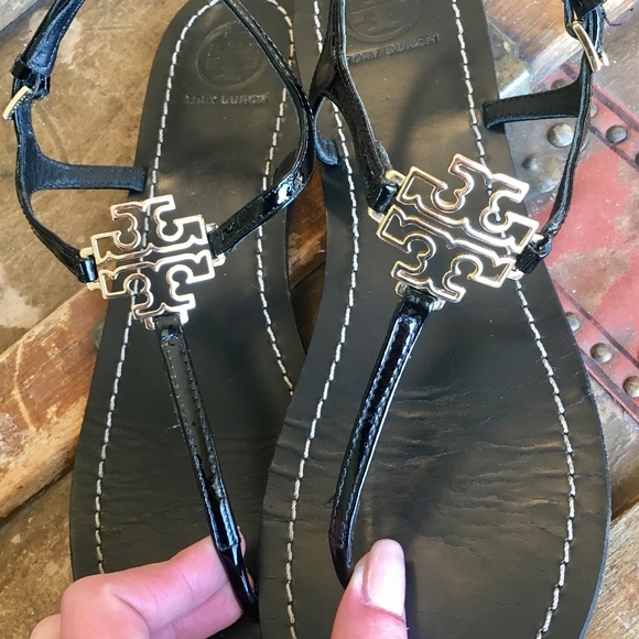 🍷💀SOLD🍷💀 Tory Burch Melinda Flat Thong Sandals - Picture 2 of 3