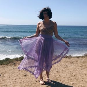 Free people intimates lace skirt overlay