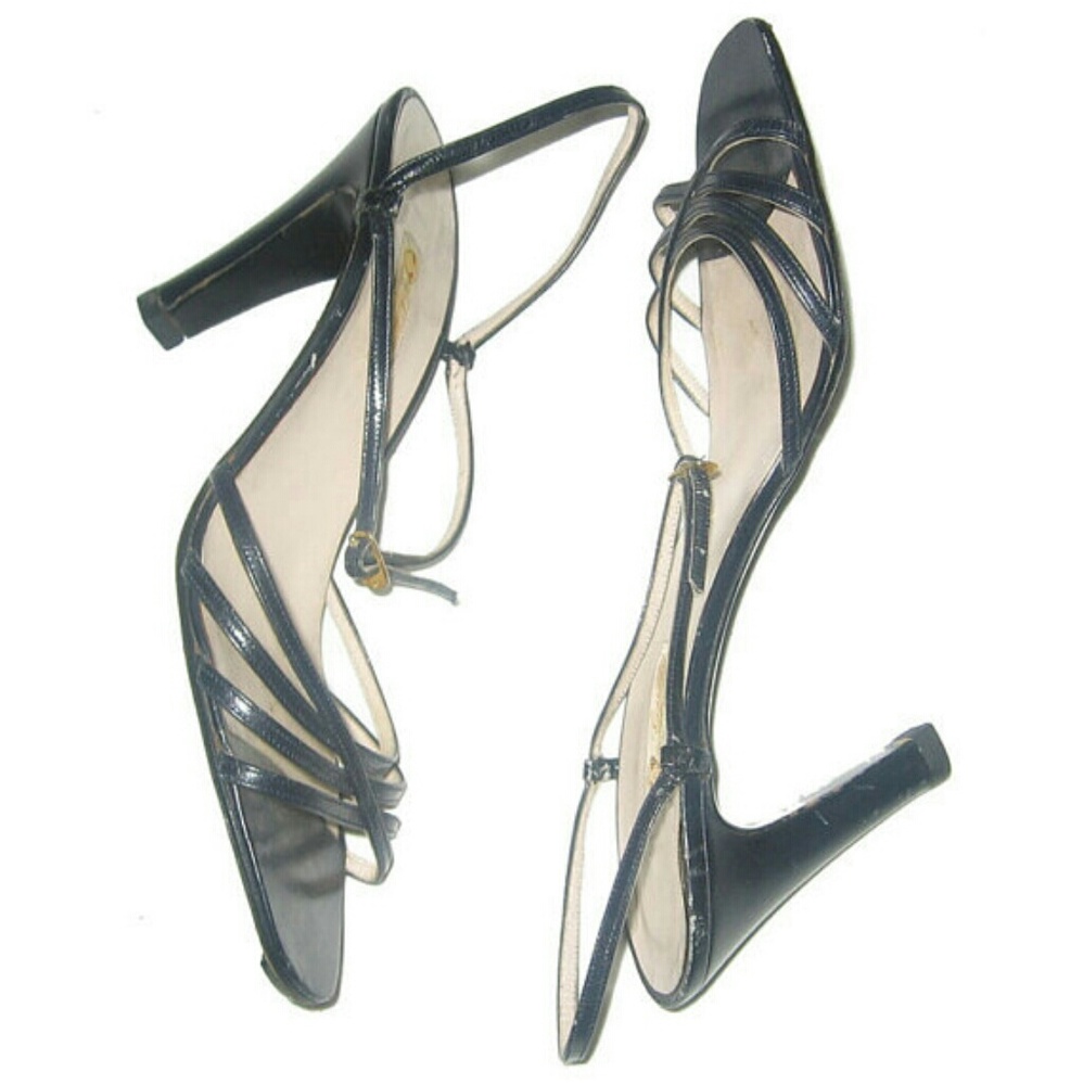 SOLD VTG GUCCI Auth Strappy Leather Hi Heel Shoes
