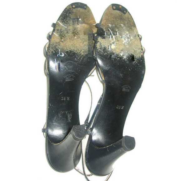 SOLD VTG GUCCI Auth Strappy Leather Hi Heel Shoes - Picture 4 of 4