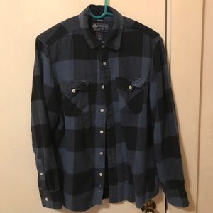 American Rag blue and black flannel. Medium.