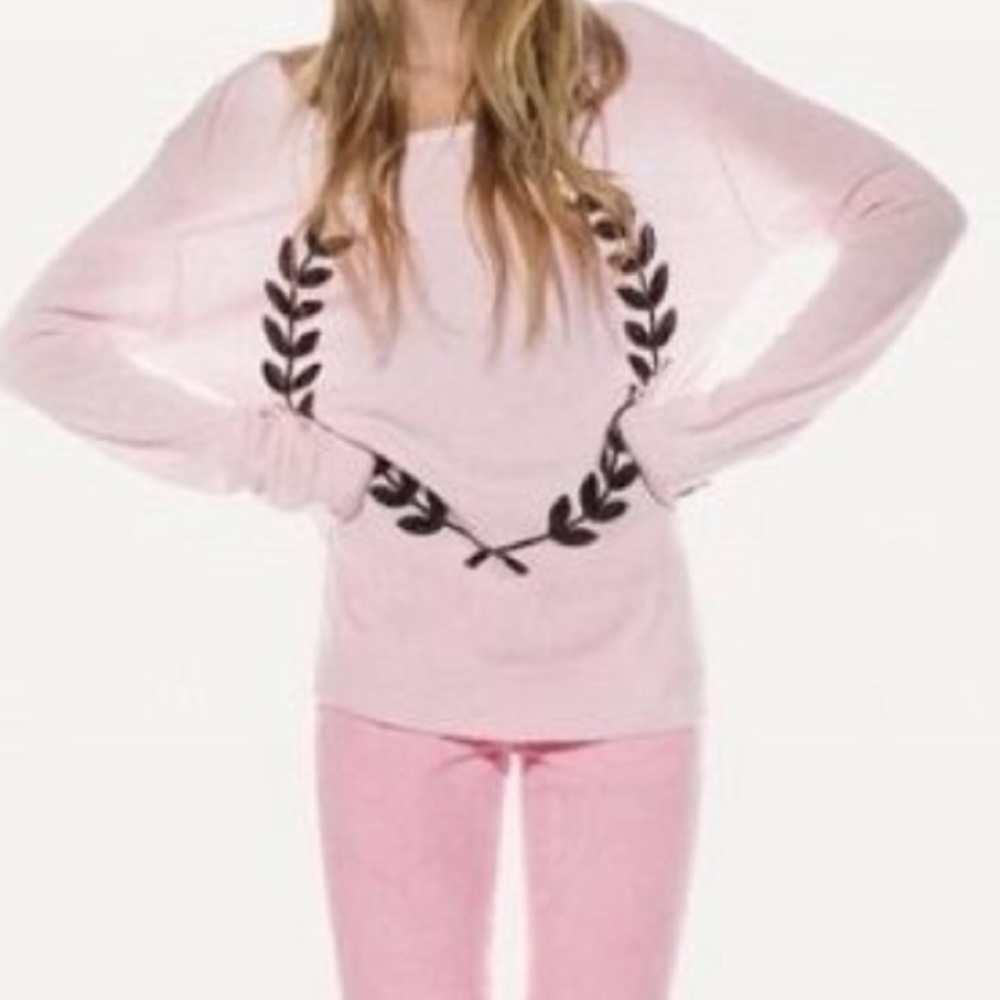NWT Wildfox Couture Sequin Laurel Wreath Sweater
