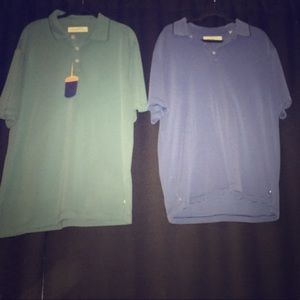 Tommy Bahama XL striped golf shirts - set of 2