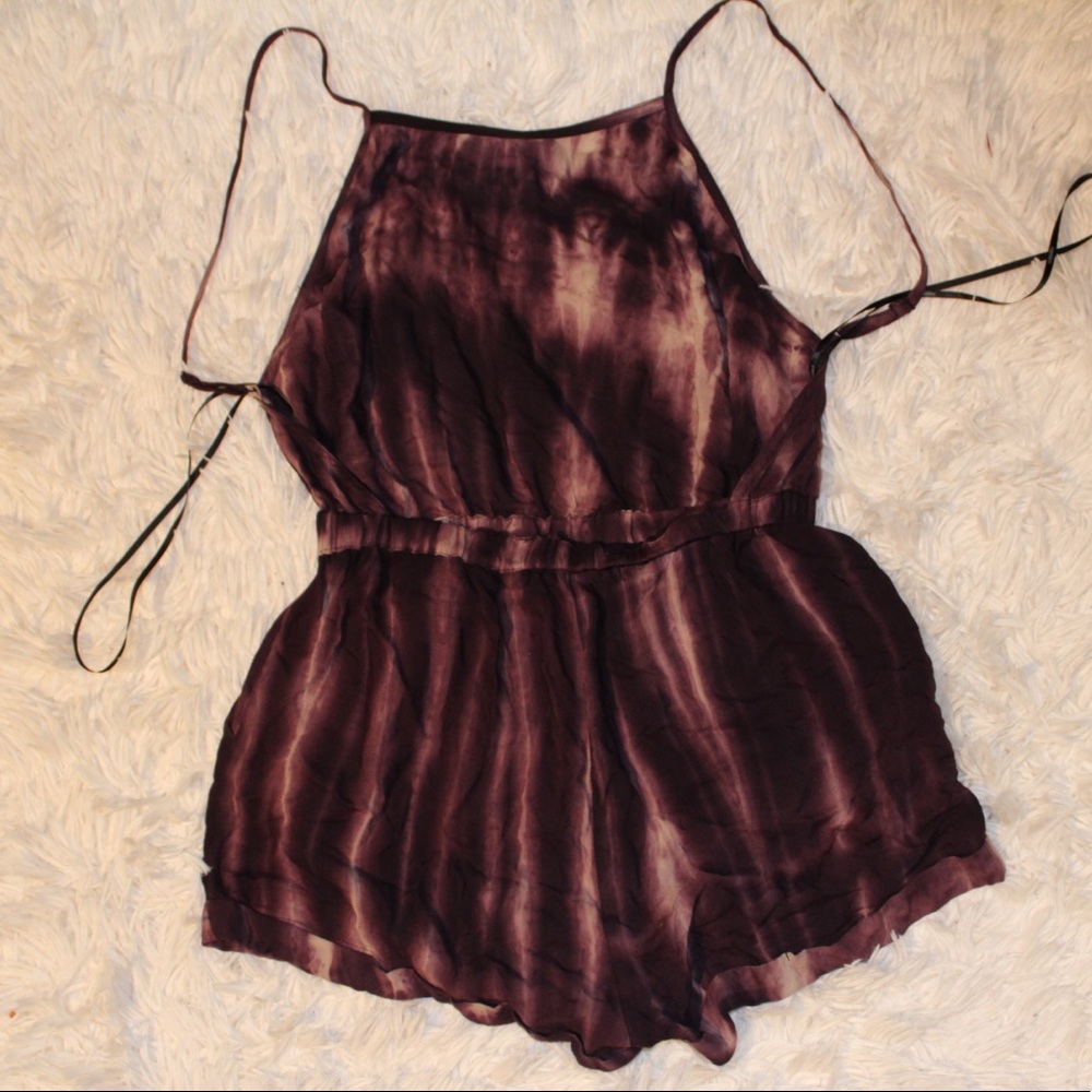 Backless Tie-Dye Romper
