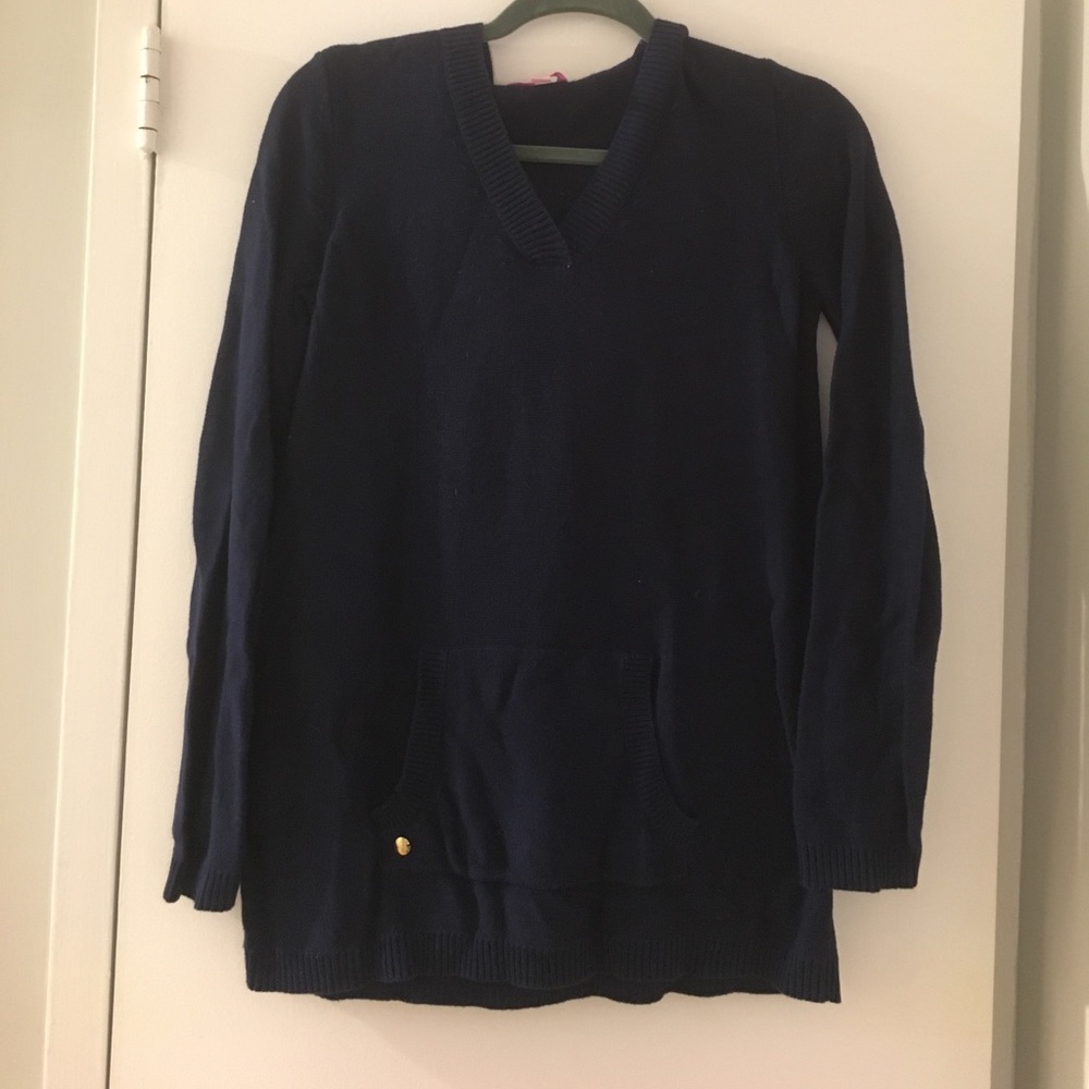 Lilly Pulitzer Navy Sweater with hood